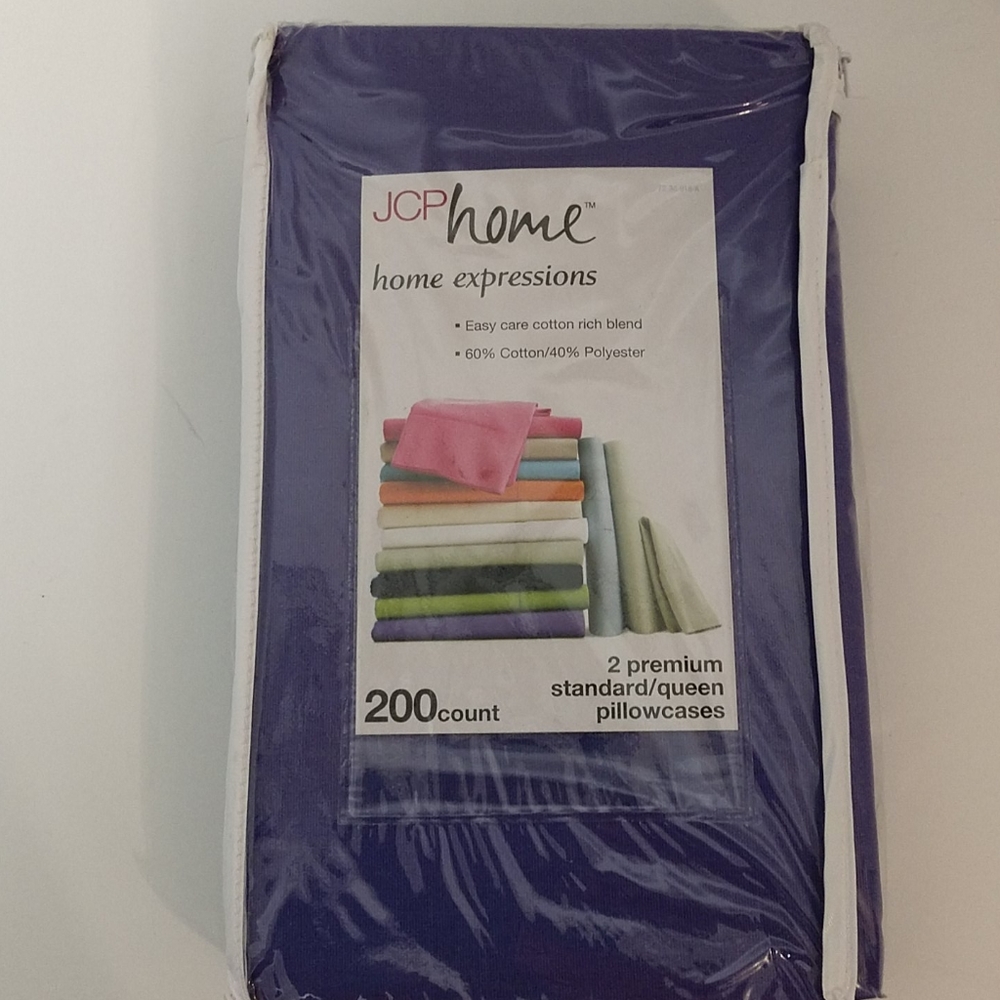 New Queen Pillowcase Set In Purple